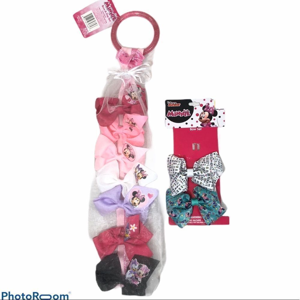 Lot of Nine Brand New Minnie Mouse Clip Bows